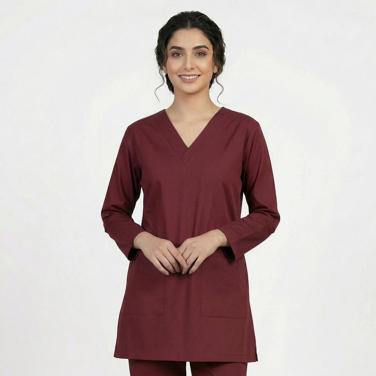 Mehroon(Cotton Polyester Fabric)