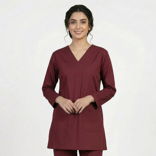 Mehroon(Cotton Polyester Fabric)